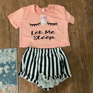 2 peice girls pajama set